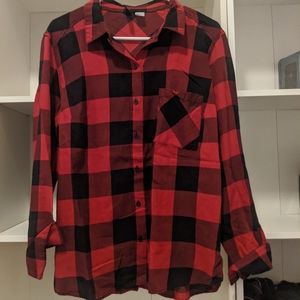 Red Buffalo Print Flannel